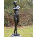 famous metal art metal craft dancing girl bronze sculpture for garden